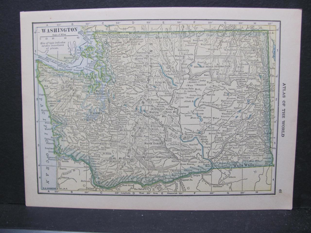 1910 WASHINGTON / ALASKA 5x7