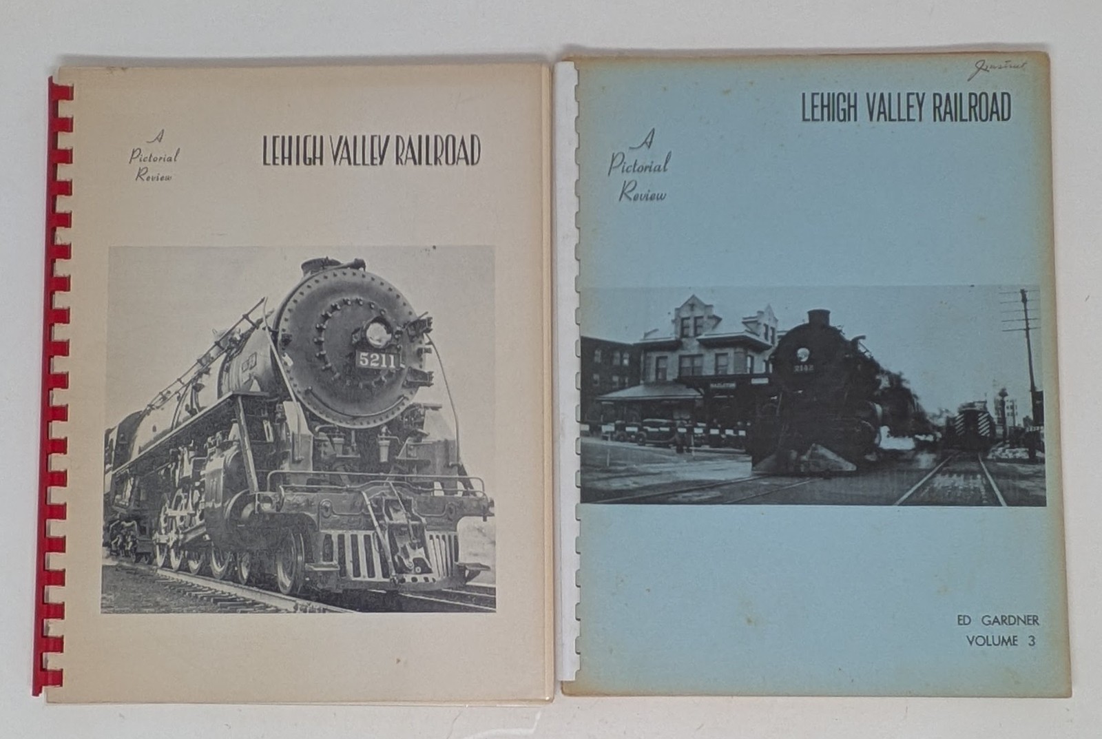 Lehigh Valley Railroad Pictorial Review Vol. 1 & 3 Ed Gardner Spiral Bound