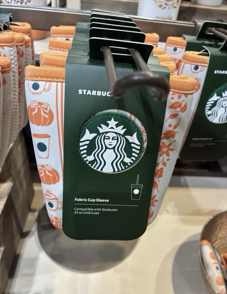 Disney Parks 2026 Starbucks Fall Halloween Fabric Cup Sleeve 16 oz