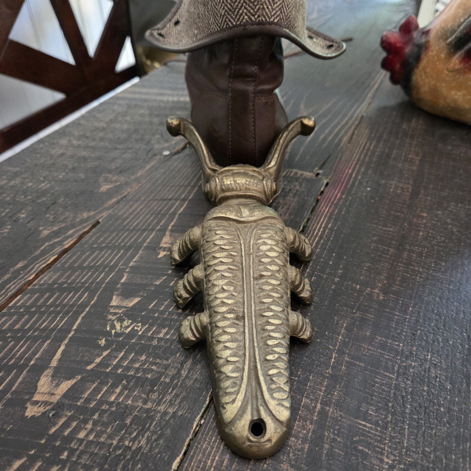 Boot Jack Vintage 8.5” Heavy Brass Beetle Scarab Scraper Shoe Remover Decor Boot Jack Vintage 8.5” Heavy Brass Beetle Scarab Scraper Shoe Remover Decor