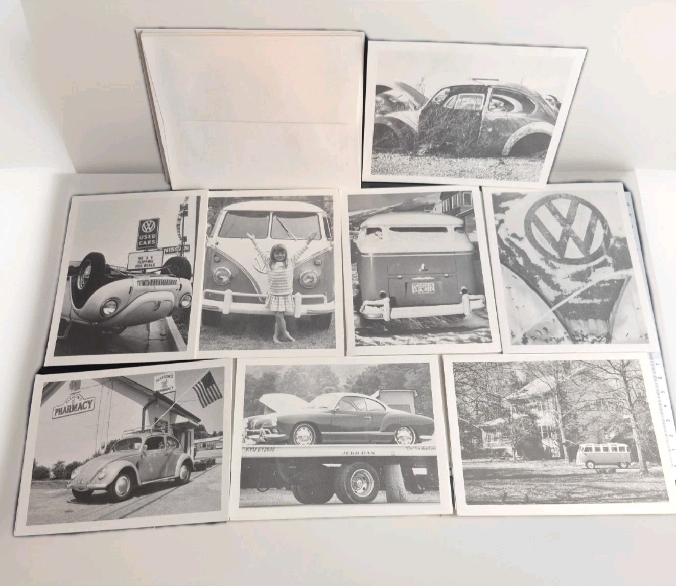 Vintage John Steckley Miami VW Photo Greeting Cards Envelopes Set 8 MINT VWTV