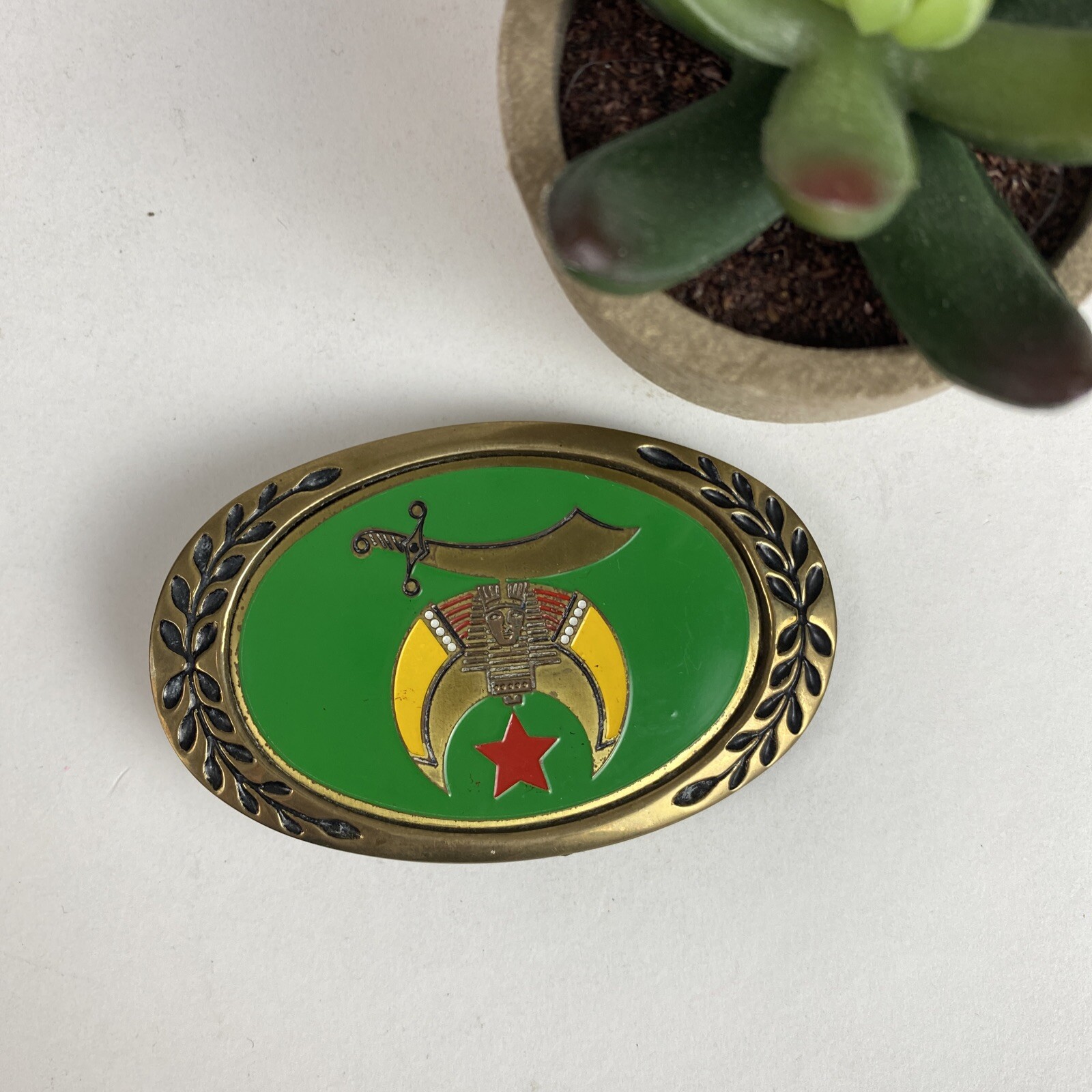 Heritage Buckles Solid Brass Shriner Freemasons Belt Buckle Heritage Buckles Solid Brass Shriner Freemasons Belt Buckle