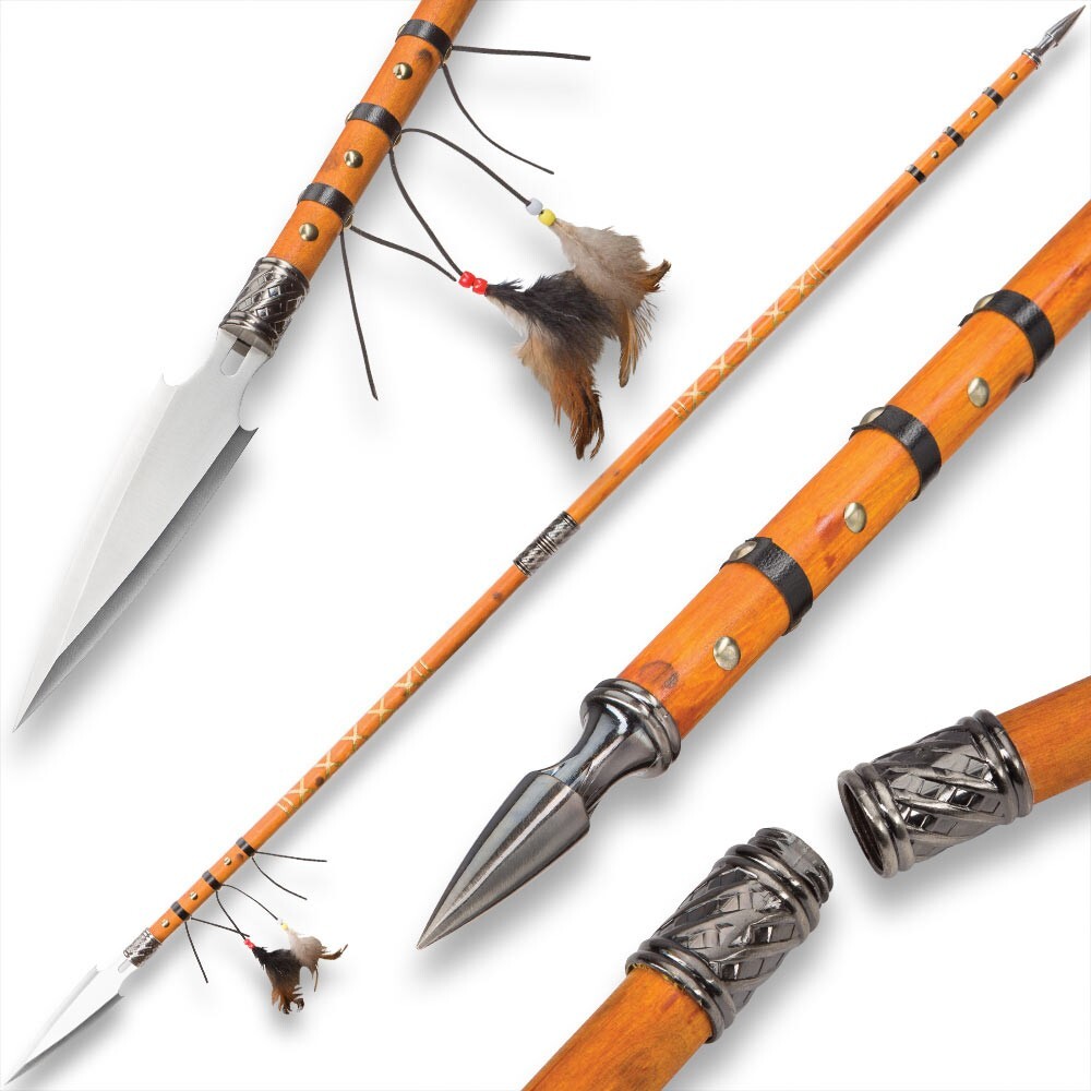 Double Pointed Native Style Spear | 67 1/4\ Double Pointed Native Style Spear | 67 1/4\