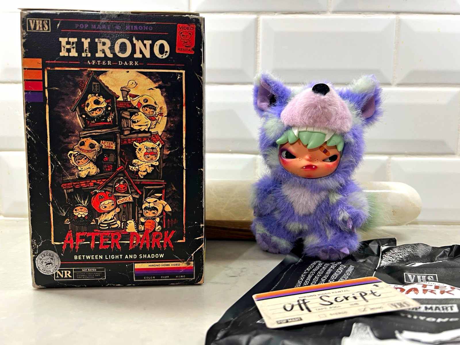 POP MART Hirono After Dark Plush Pendant Doll Figure - Off Script
