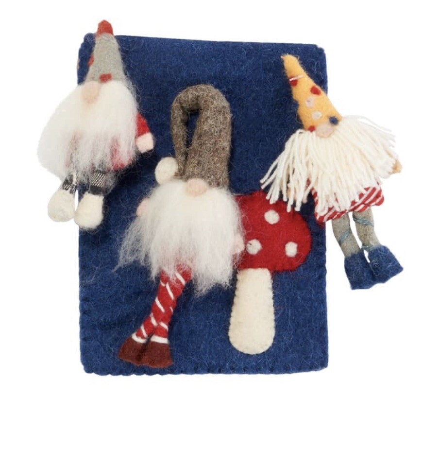 NWT Mud Pie Gnome Finger Puppets | 3 Puppets & Pouch 🍄