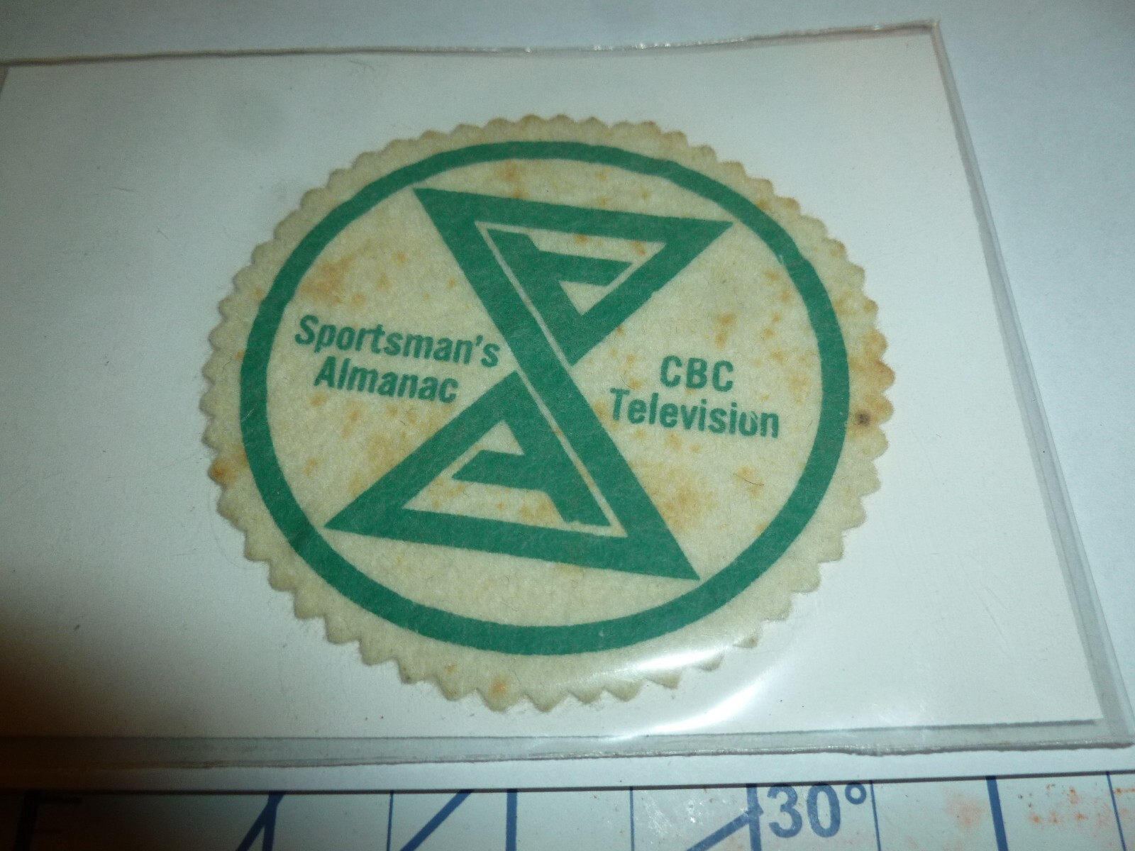 Vintage CBC Felt Patch Radio Canada Sportsman\'s Almanac Vintage CBC Felt Patch Radio Canada Sportsman\'s Almanac