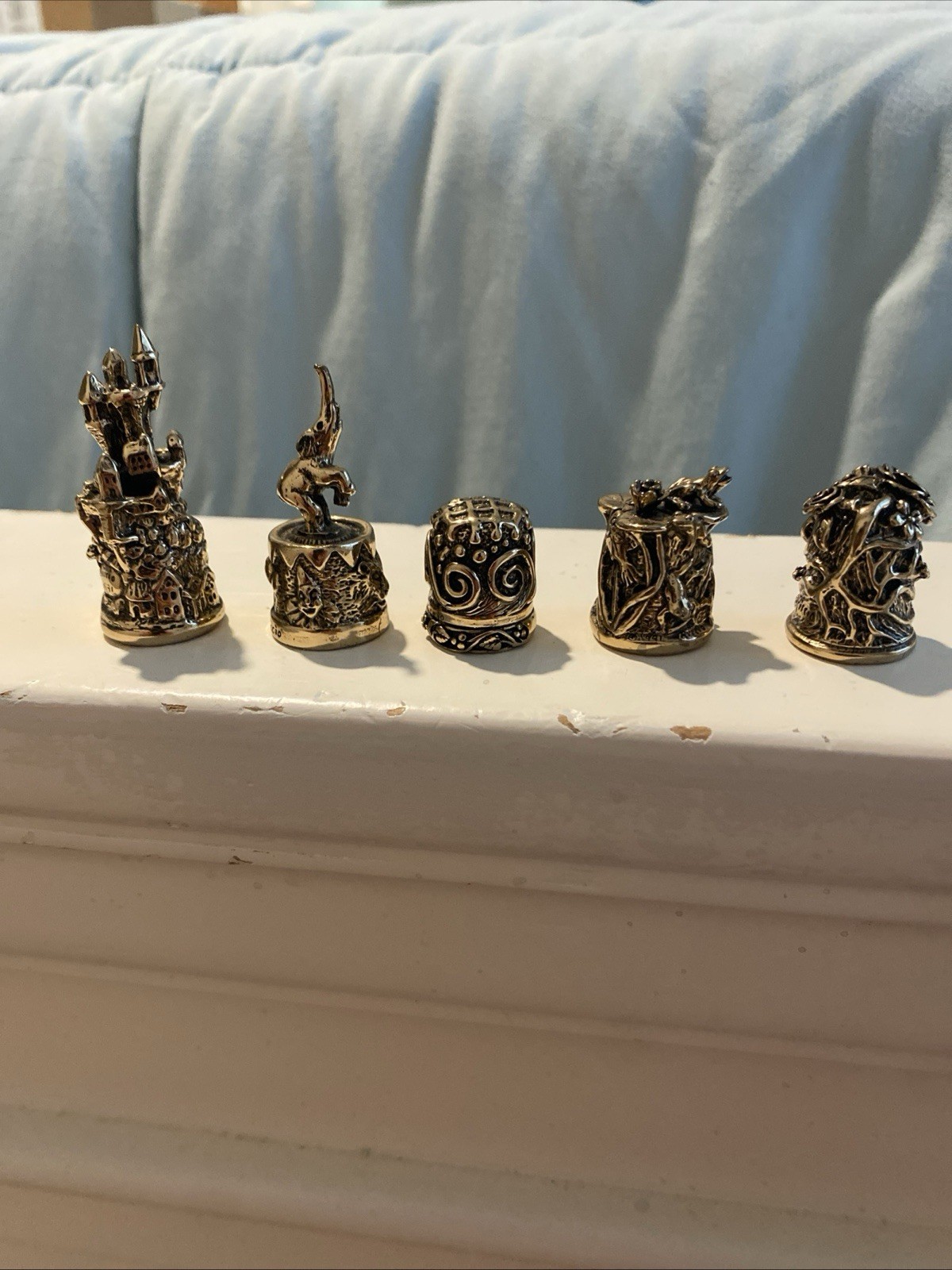 Lot Of 5 Daniel Riccio Thimbles Cast In Bronze Using The “lost wax” Casting Tech