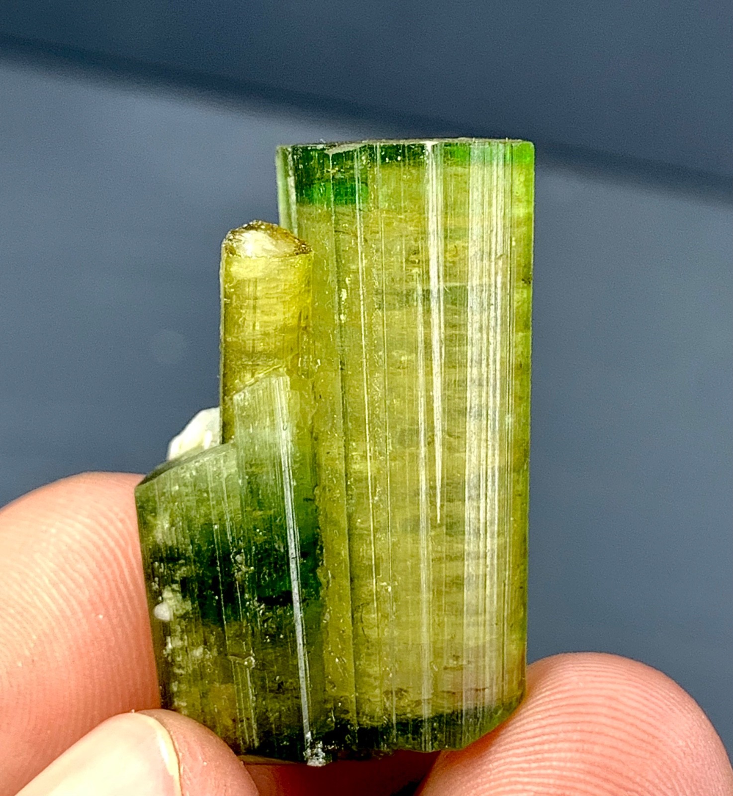 45 Carat Green Cap Tourmaline Crystal Specimen From Chapu Mine, Pakistan