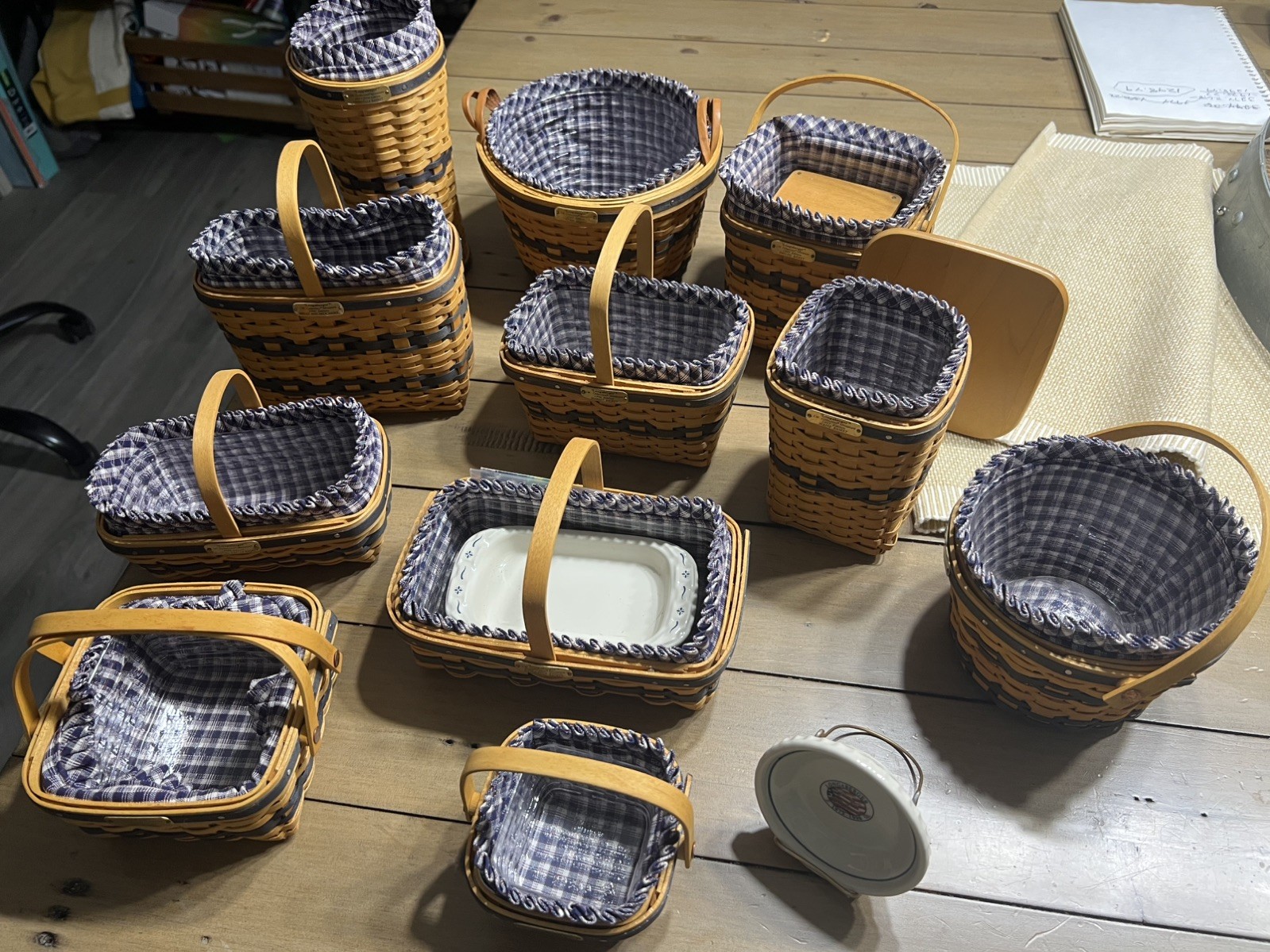 Complete Set Of 12 Longaberger Collectors Club JW Miniature Baskets Complete Set Of 12 Longaberger Collectors Club JW Miniature Baskets