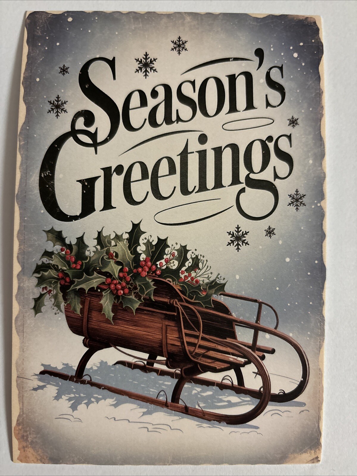 Christmas VINTAGE STYLE Unused Postcard Holiday Wall Decor 4 X 6 Christmas VINTAGE STYLE Unused Postcard Holiday Wall Decor 4 X 6