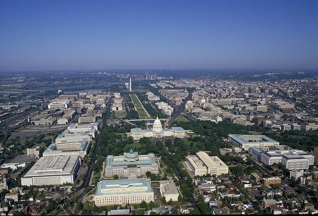 Washington DC District of Columbia 1980s Aerial View Capitol Mall White House