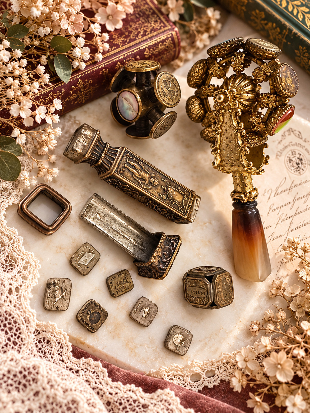 Antique Wax Seal Collector Lot