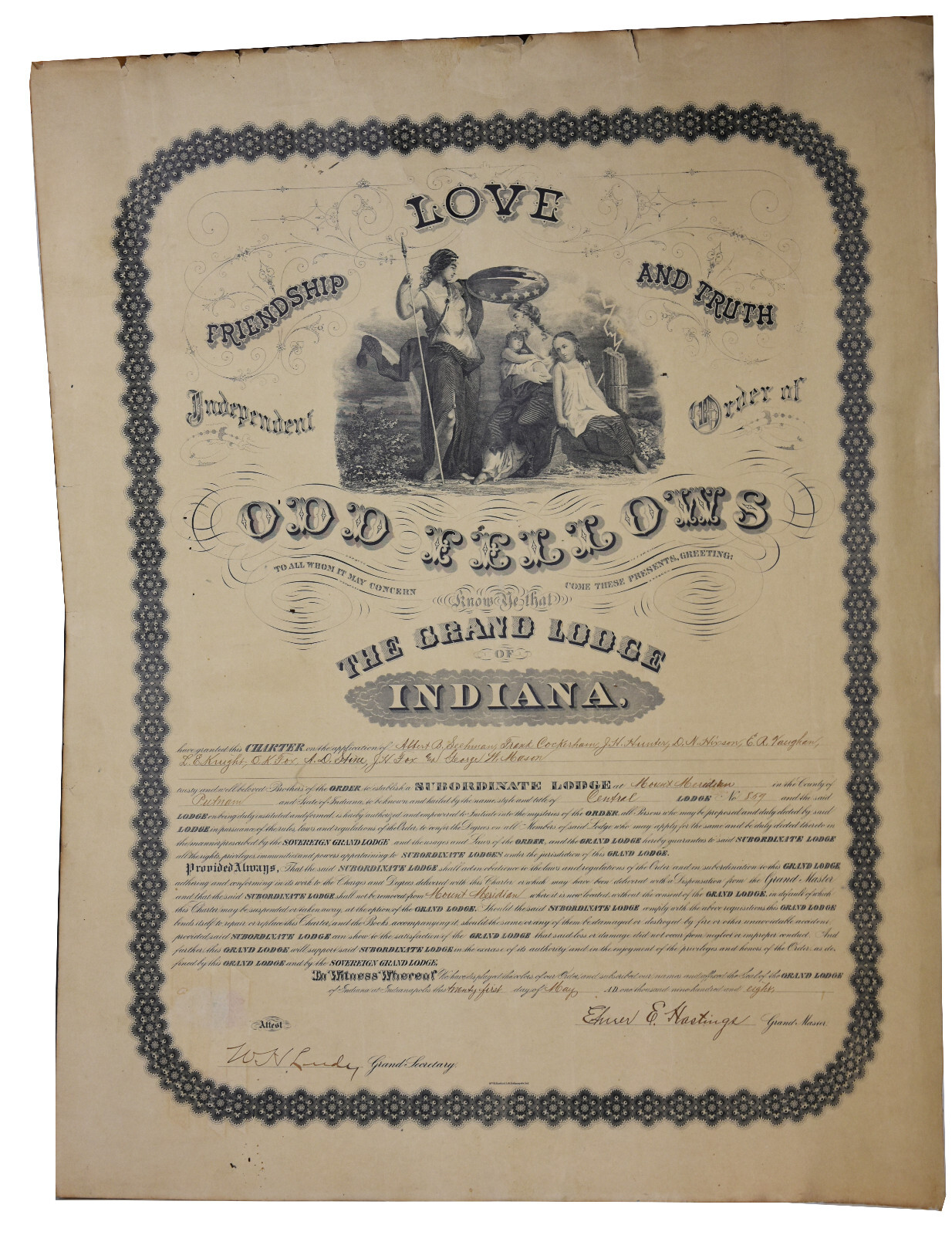 1908 Grand Lodge Indiana 28\ 1908 Grand Lodge Indiana 28\