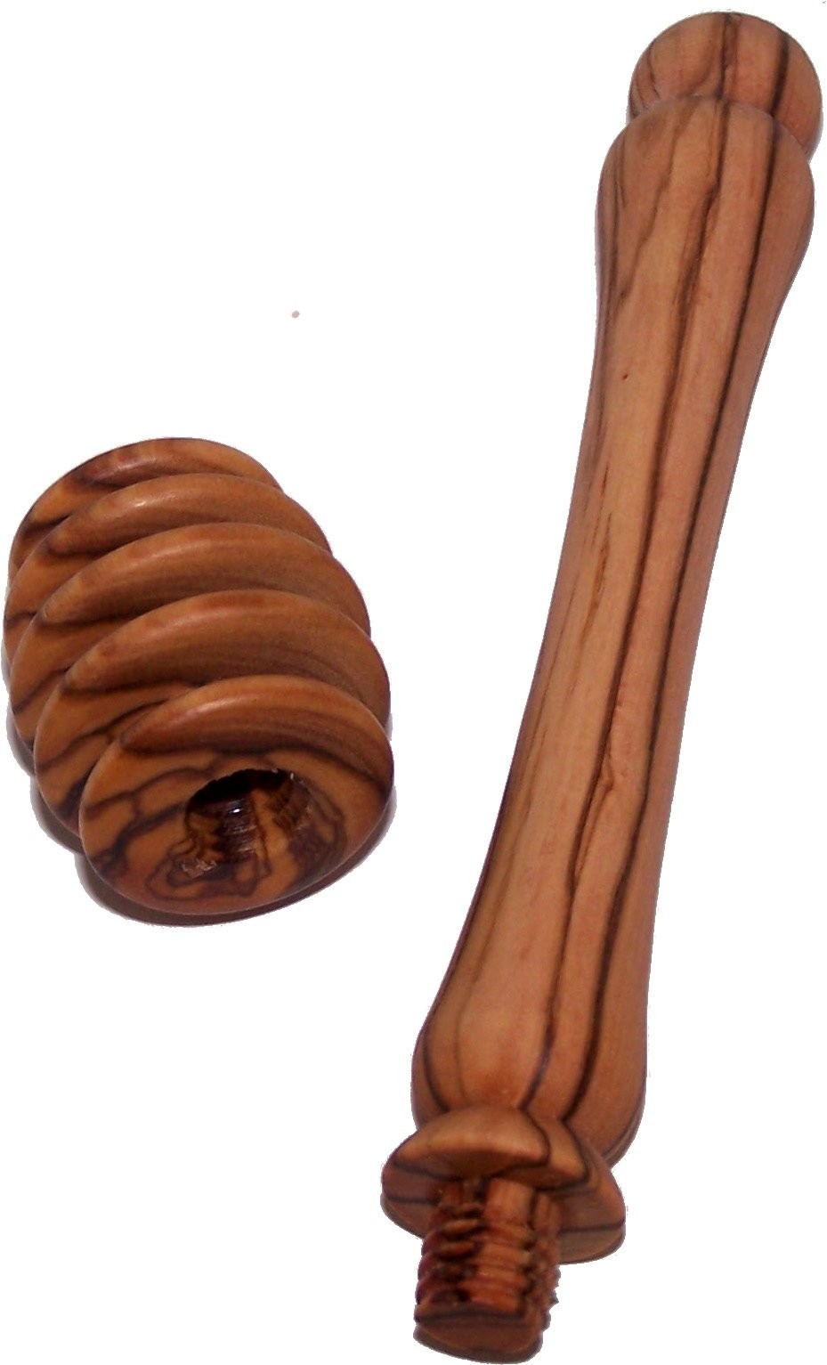 Organic all Natural handcrafted olive wood honey dipper - 2 pieces ( length 6