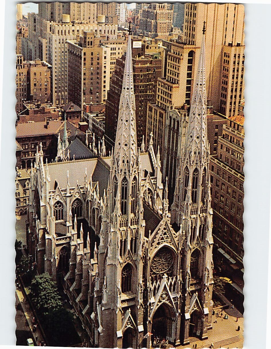 Postcard St Patricks Cathedral New York City NYC Fifth Ave Catholic Church