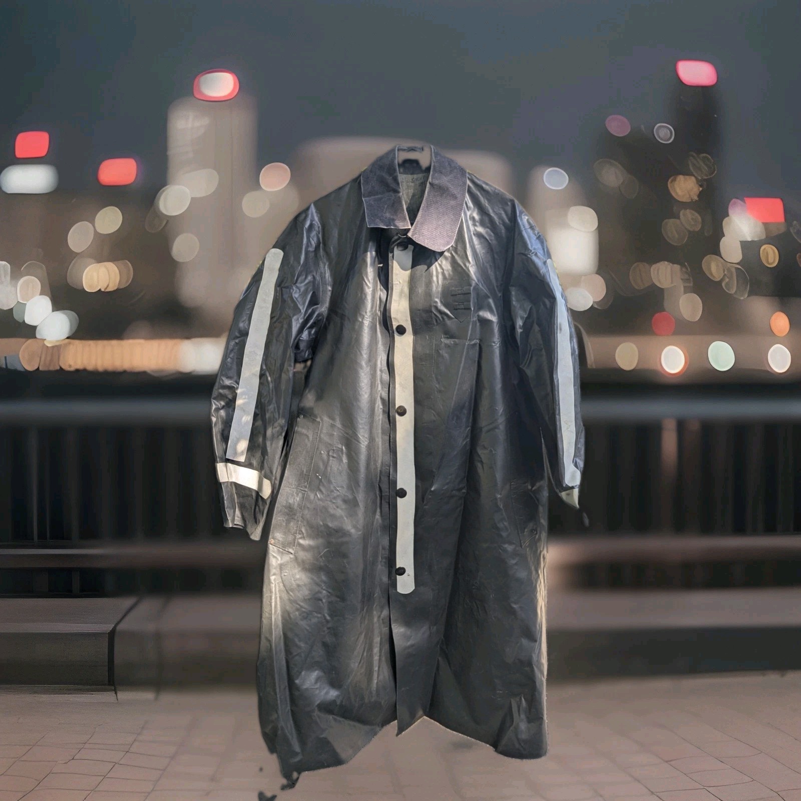 Vintage 1980's New York City Police Department (NYPD) Heavy Rain Coat- Used Vintage 1980's New York City Police Department (NYPD) Heavy Rain Coat- Used