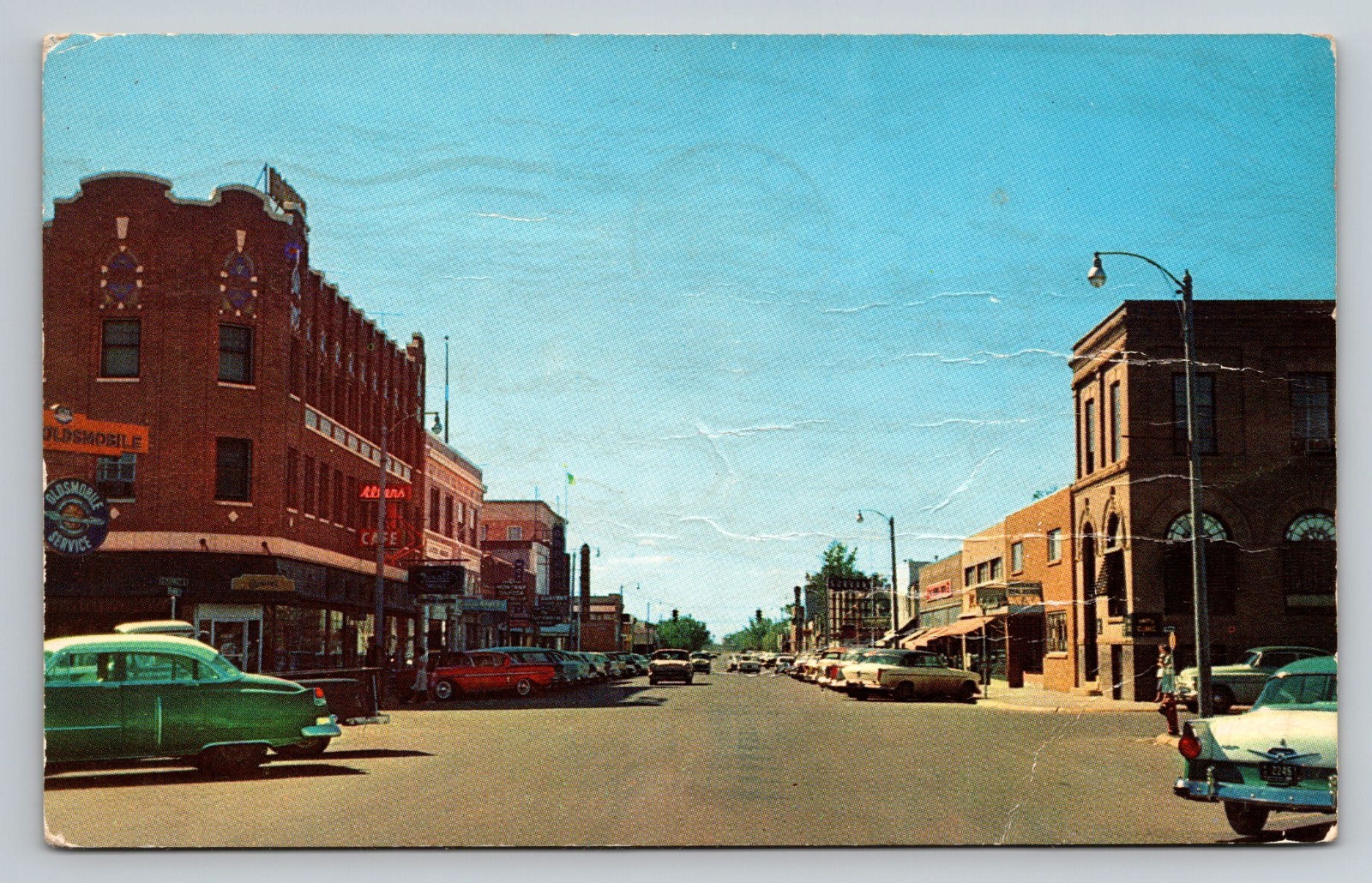 Glasgow Montana Downtown Main Street MT c1960 Postcard