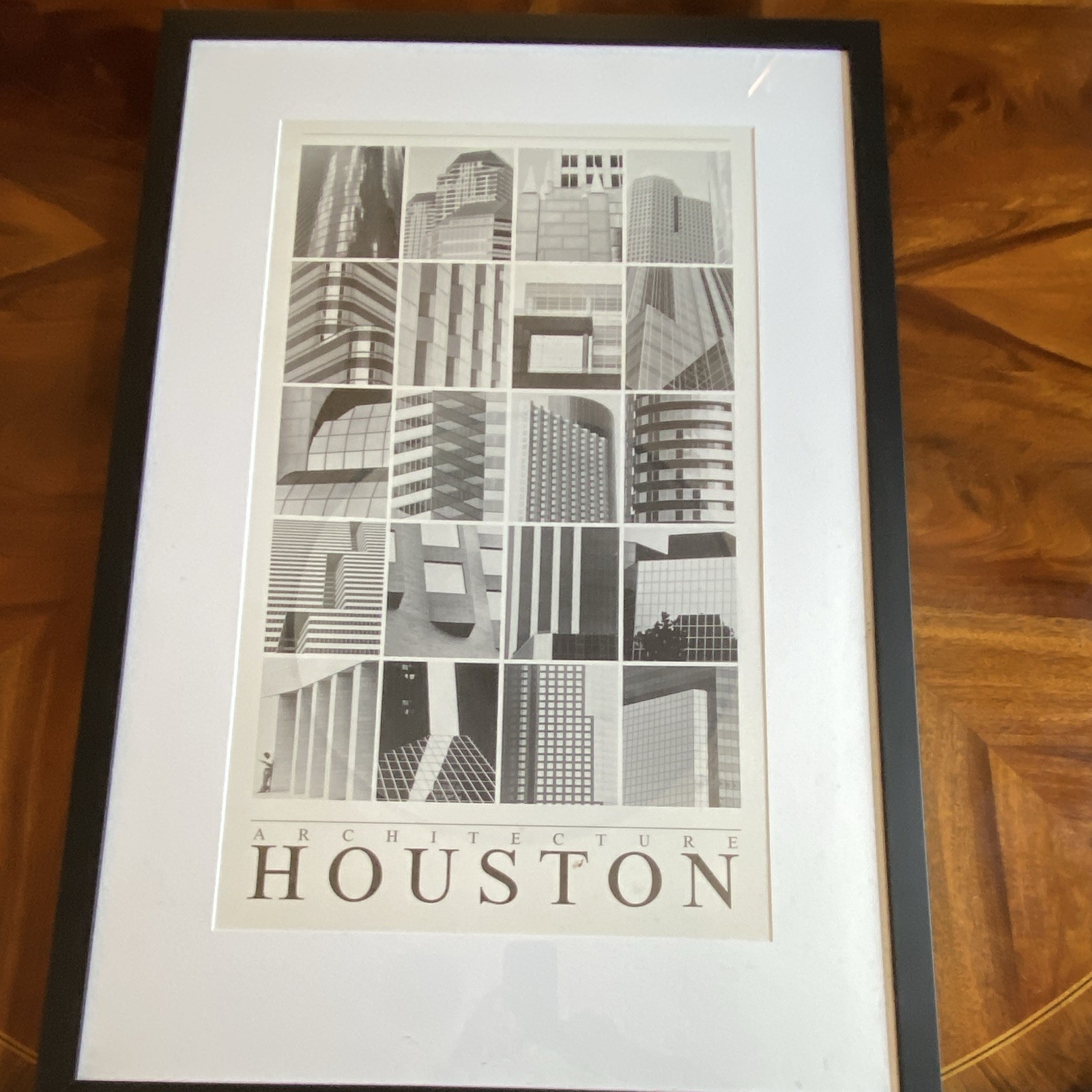 Architecture Houston, Texas Framed Poster Circa 1990’s Architecture Houston, Texas Framed Poster Circa 1990’s