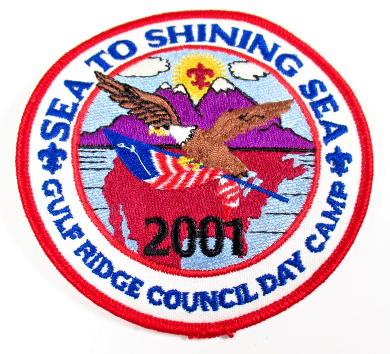 2001 Gulf Ridge Council Day Camp Sea To Shining Sea BSA Patch
