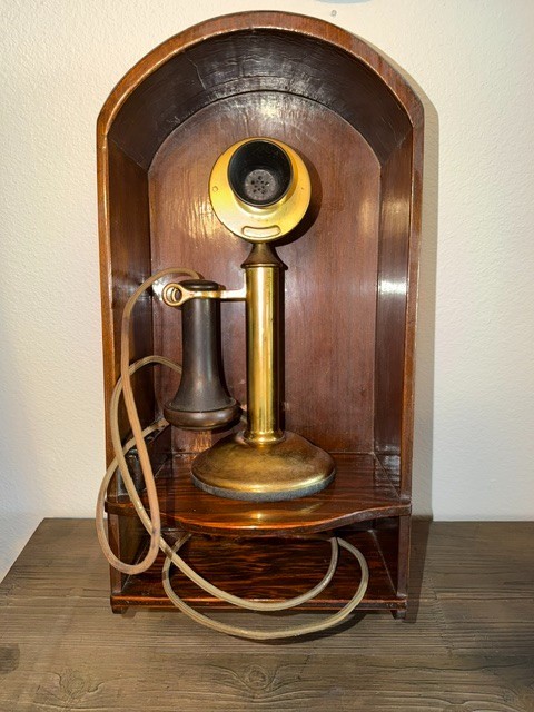 Antique Western Electric Model 20AL Brass Candlestick Upright Telephone Pat 1904