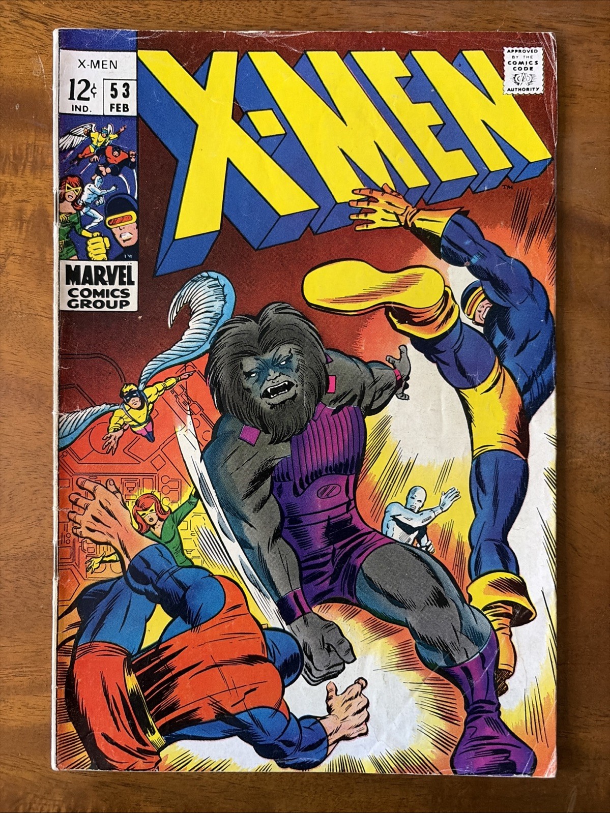 X-Men #53 Marvel Silver Age Comic Book 1969 Blastaar 12 Cent Cover