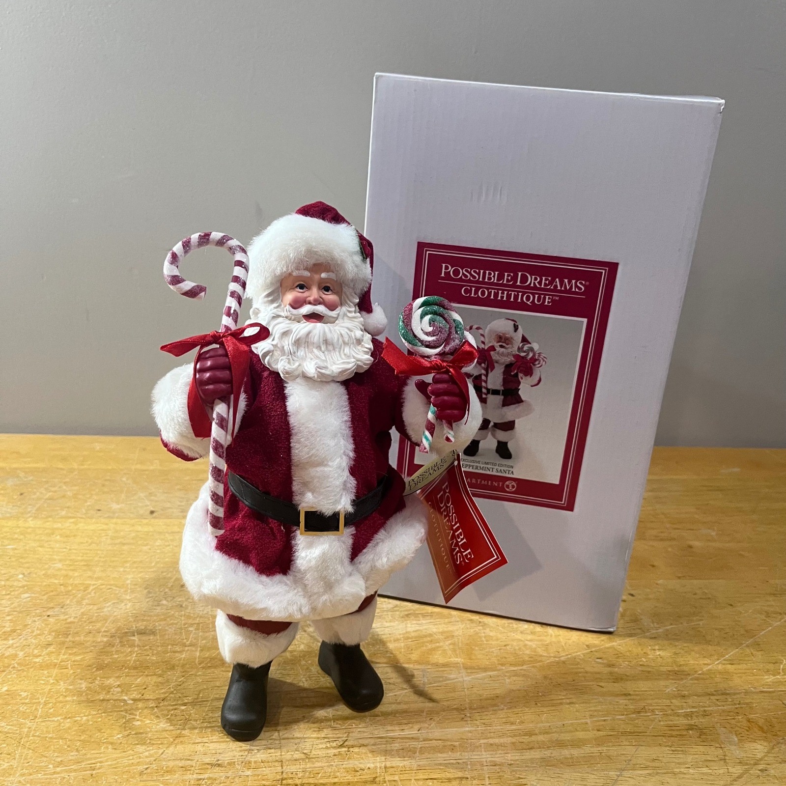 Possible Dreams Clothtique Peppermint Santa Dept 56 Exclusive Limited Edition
