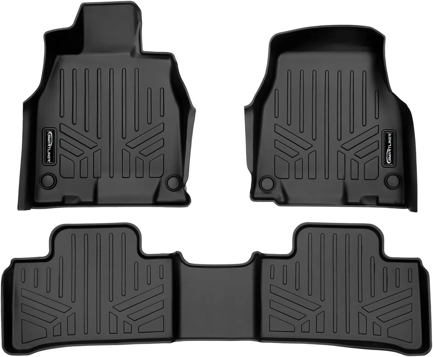 SMARTLINER All Weather Protection Custom Fit 2 Row Floor Mat Liner Set Compatibl