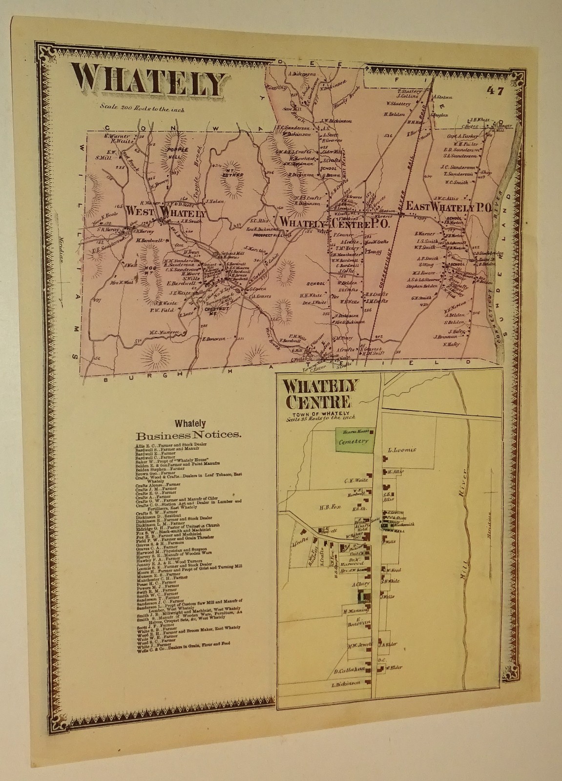 1871 map Whately, Massachusetts taken from Franklin Co. Atlas 1871 map Whately, Massachusetts taken from Franklin Co. Atlas
