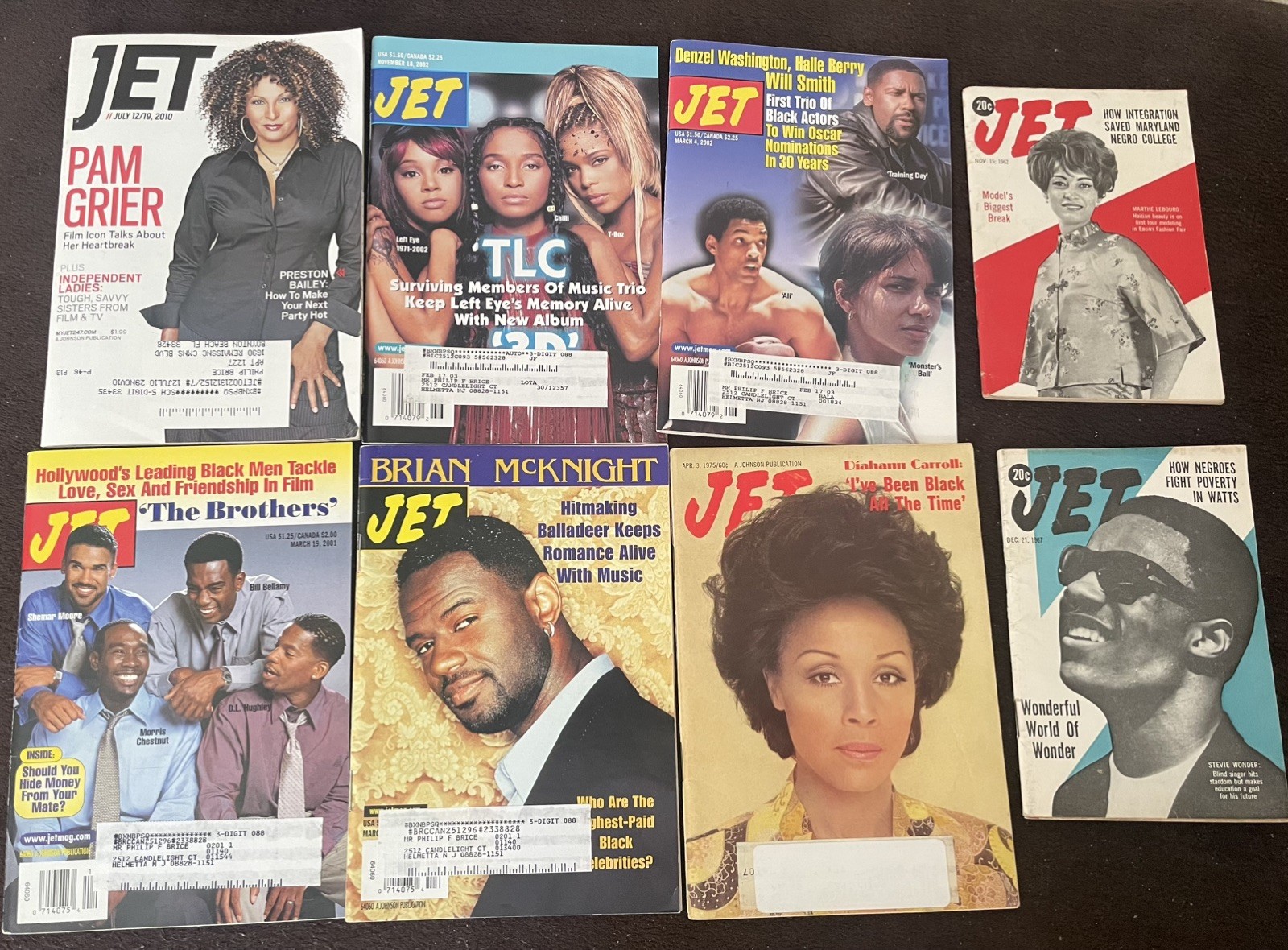 Lot Of 8 Vintage Jet Magazines-1962, 1967,1975,2000,2001,2002,2010- Very Good Lot Of 8 Vintage Jet Magazines-1962, 1967,1975,2000,2001,2002,2010- Very Good