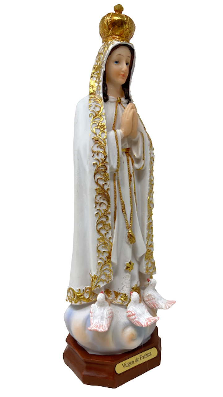 Virgen de Fátima Estatua de Resina Resin Detallada 12 Inches 31-3066 Nuevo Virgen de Fátima Estatua de Resina Resin Detallada 12 Inches 31-3066 Nuevo