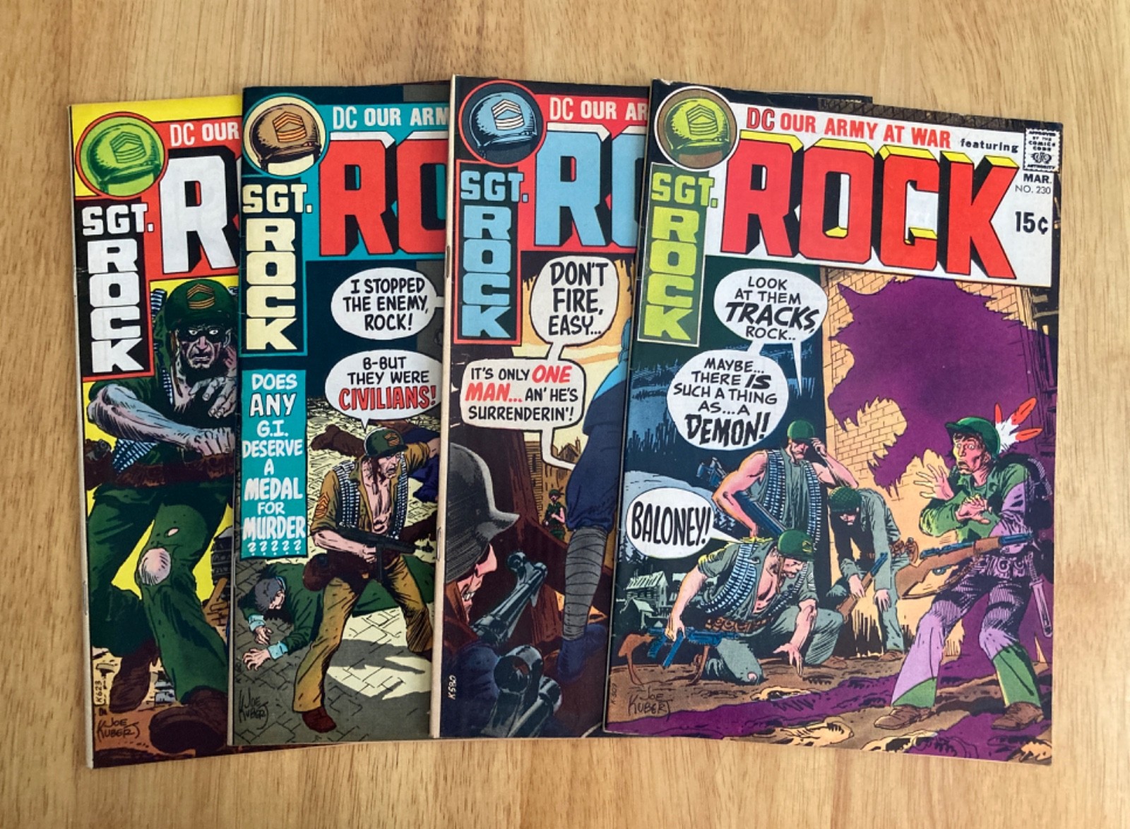 Lot of *4* Nicer 1971 OUR ARMY AT WAR/SGT. ROCK: #230, 232, 233, 234 (FN/VF)