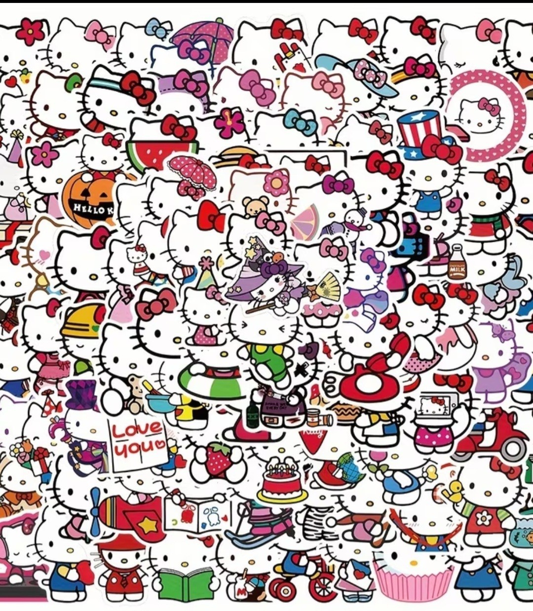 50 PCS Sanrio Hello Kitty Random Stickers Laptop Phone Waterbottle 50 PCS Sanrio Hello Kitty Random Stickers Laptop Phone Waterbottle