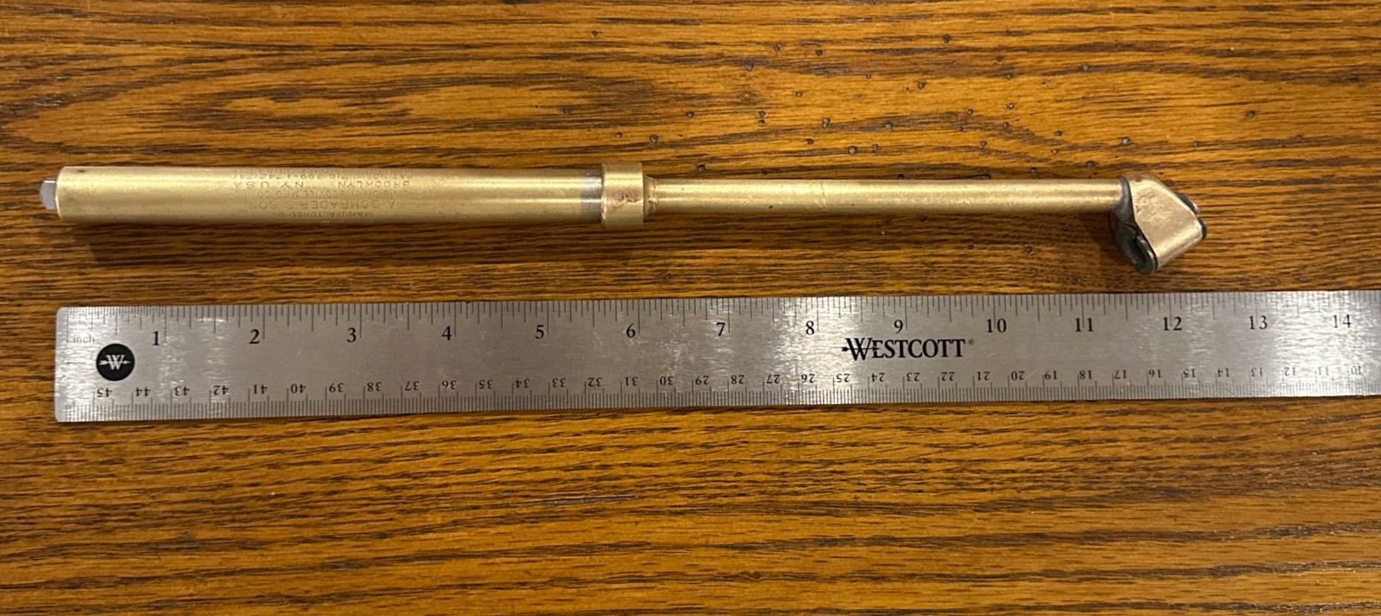Vintage Schrader Brass Tire Pressure Gauge 10-160 PSI. US Property- OMC Vintage Schrader Brass Tire Pressure Gauge 10-160 PSI. US Property- OMC