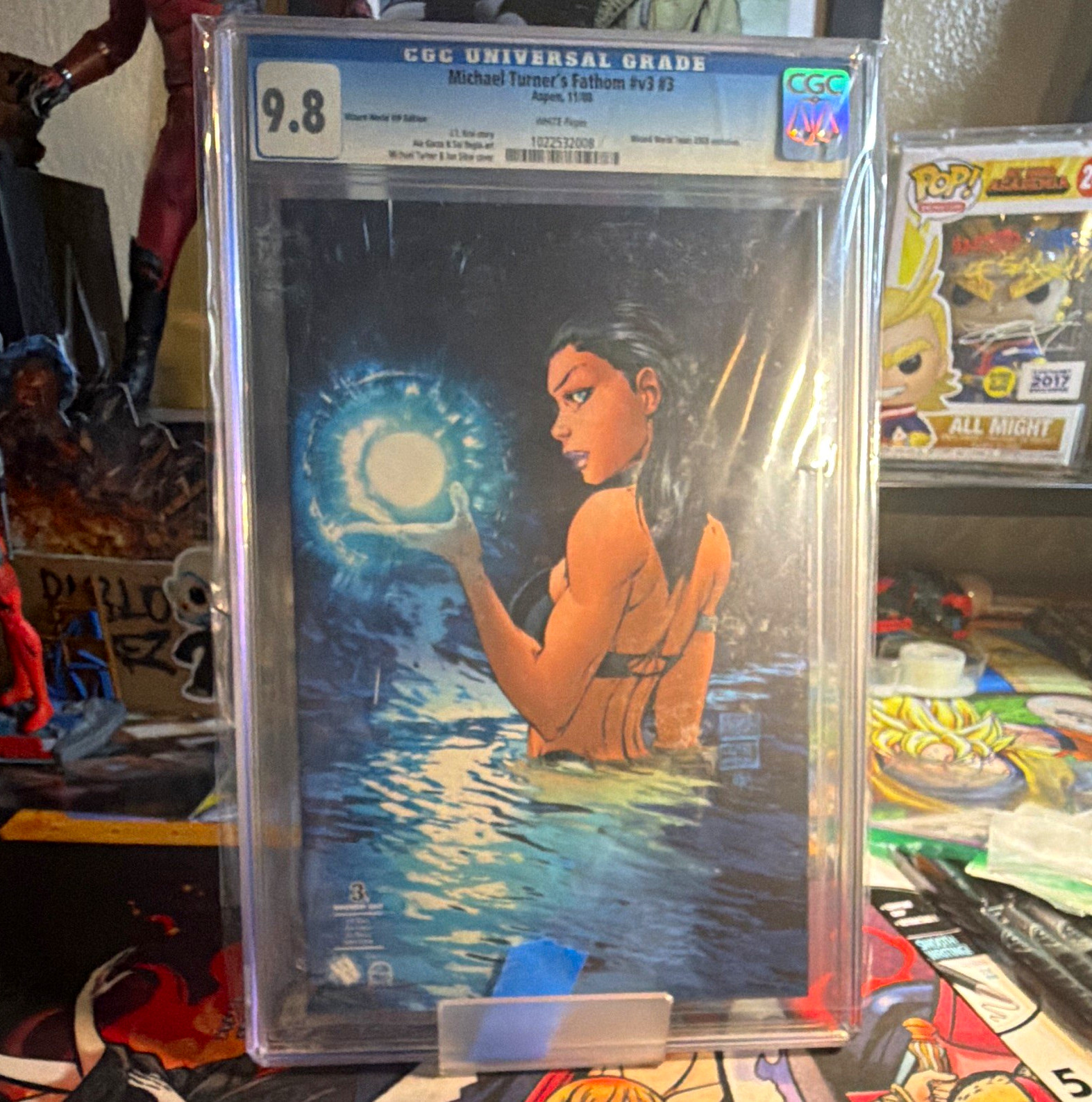 CGC 9.8 Michael Turner's Fathom v3 #3 VIP Edition Wizard World Texas 2008