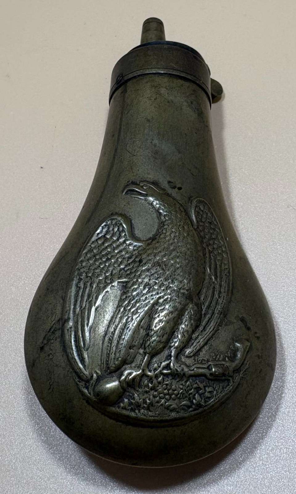 Colt-Designed Pocket Flask Pre-Civil War .31 cal Patriotic Eagle Vintage Antique