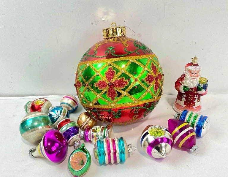 Vintage Christmas Mercury Glass Christmas Ornaments