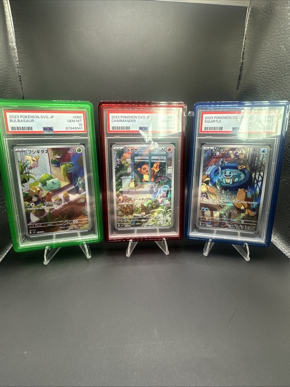 2023 Pokemon SEQUENTIAL Charmander Squirtle Bulbasaur JP SVG 050 051 052 PSA 10 2023 Pokemon SEQUENTIAL Charmander Squirtle Bulbasaur JP SVG 050 051 052 PSA 10
