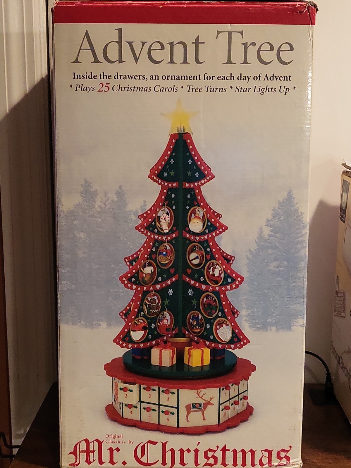 Vintage Mr. Christmas Advent Tree - Plays 25 Carols - Star Lights - Turns - NICE Vintage Mr. Christmas Advent Tree - Plays 25 Carols - Star Lights - Turns - NICE