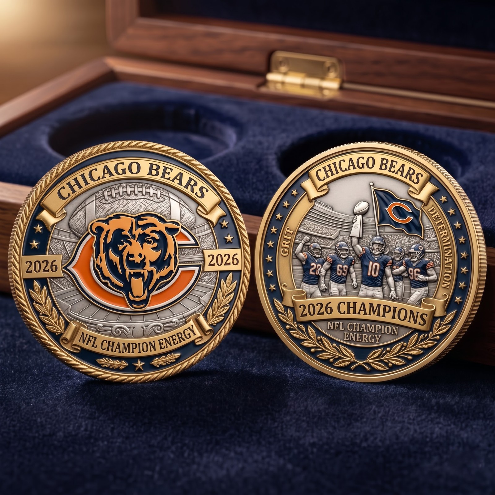 Chicago Bears 2026 Fantasy Commemorative Coin Football Team Logo Sports Fan Gift