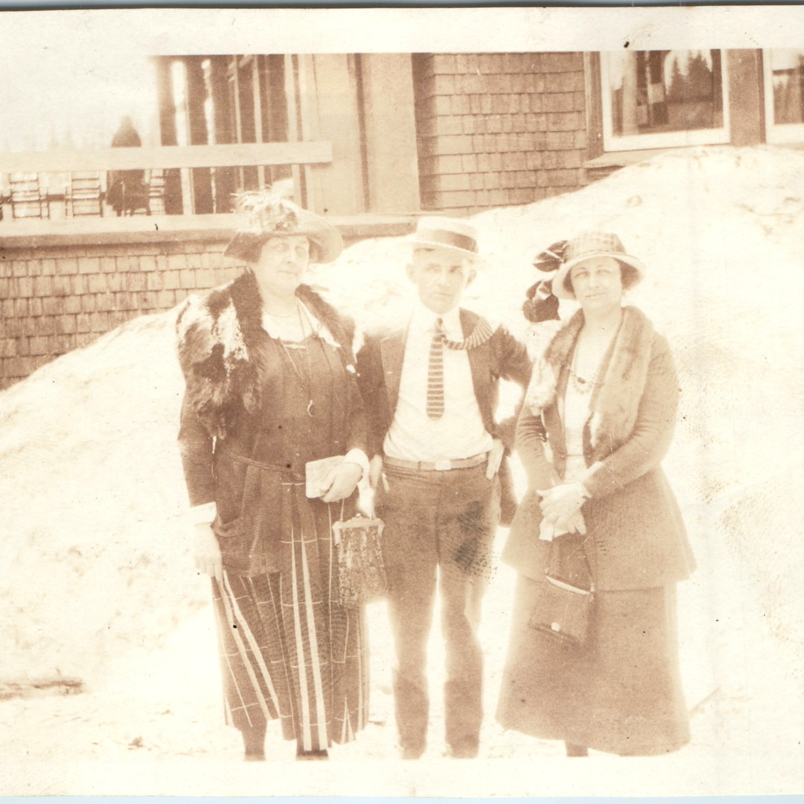 1923 Rocky Mtn Park CO 15ft Snow Bank Photo 4\ 1923 Rocky Mtn Park CO 15ft Snow Bank Photo 4\