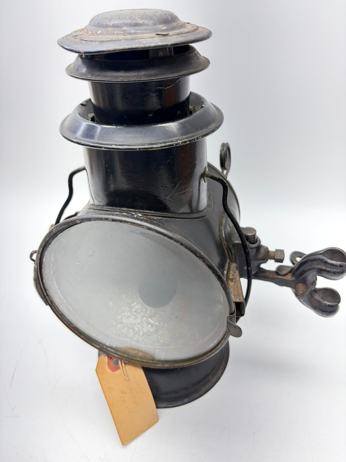 DIETZ UNION Driving Lamp Railroadiana Lantern Black Vintage Metal Railroad