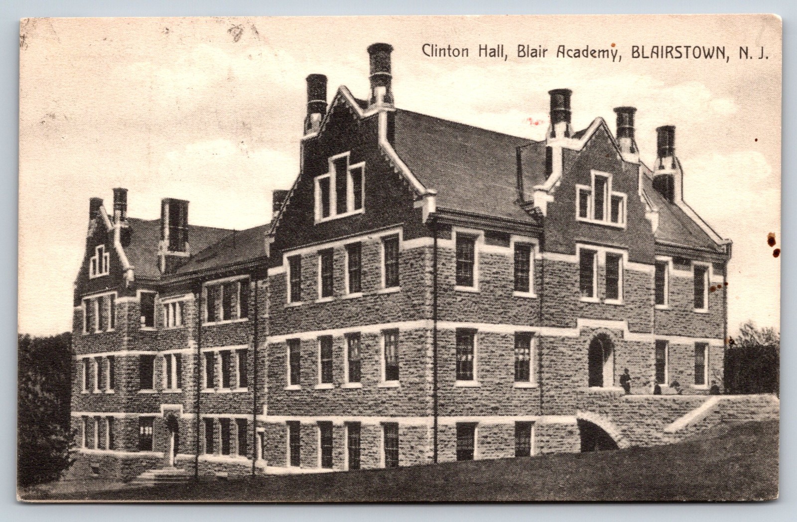 Stamped 1911, Blairstown, N.J., Clinton Hall, Blair Academy, Vintage Postcard Stamped 1911, Blairstown, N.J., Clinton Hall, Blair Academy, Vintage Postcard