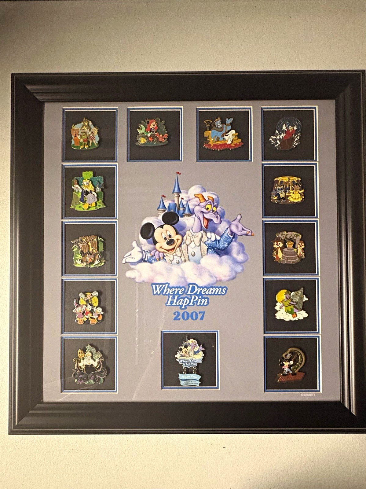 Disney Where Dreams HapPin 2007 Dream Roles Framed Pin Set LE 50 Mickey Figment Disney Where Dreams HapPin 2007 Dream Roles Framed Pin Set LE 50 Mickey Figment