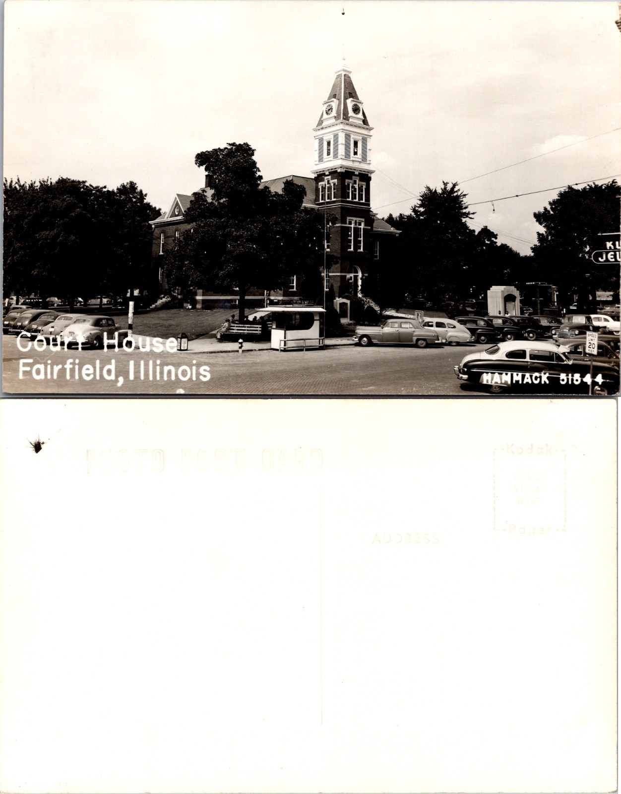 RPPC Court House Fairfield Illinois Real Postcard