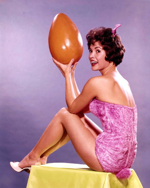 A picture of Spanish American actress Jolene Brand posing holdin- Old Photo