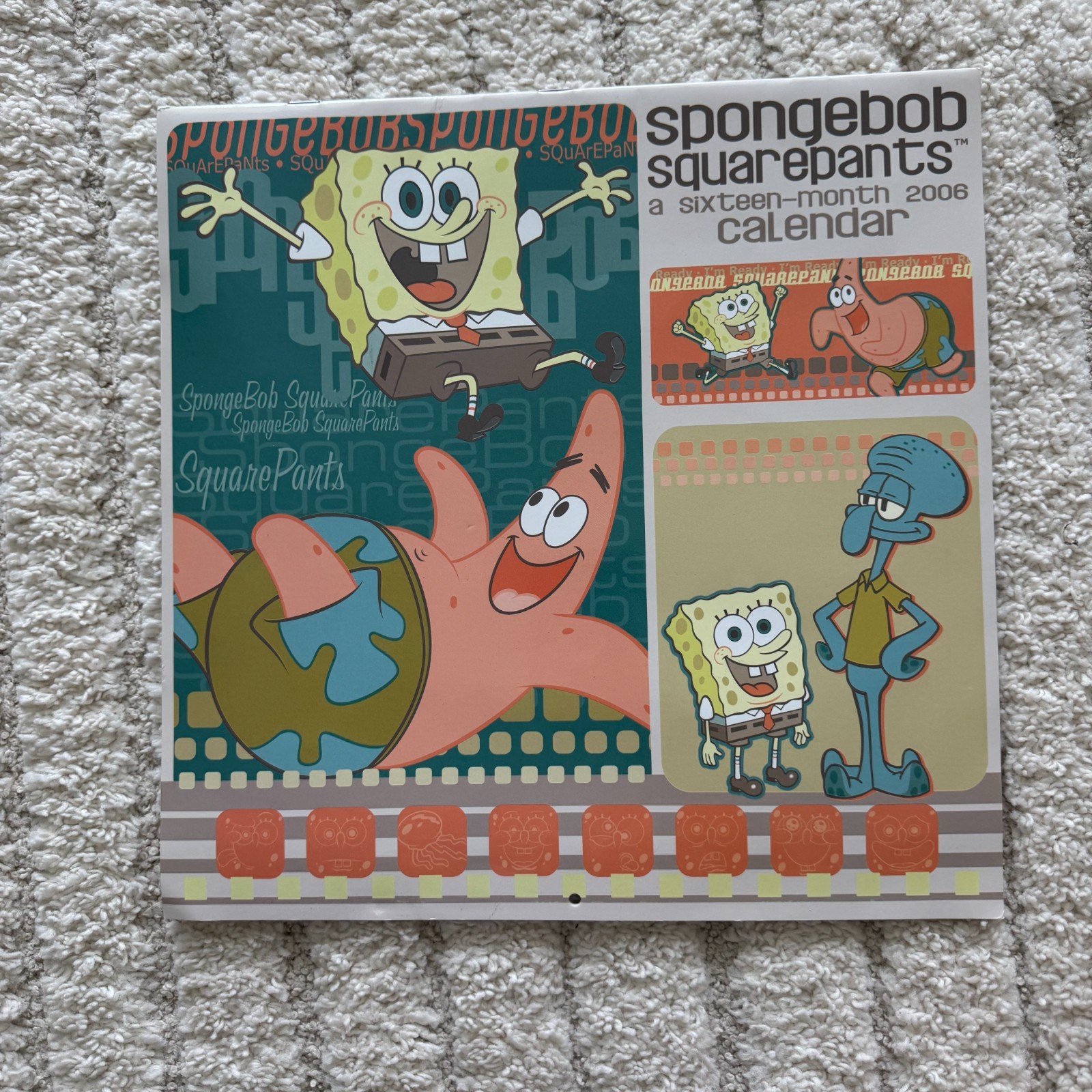 SPONGEBOB SQUAREPANTS 2006 Vintage 16 Month Wall Calendar