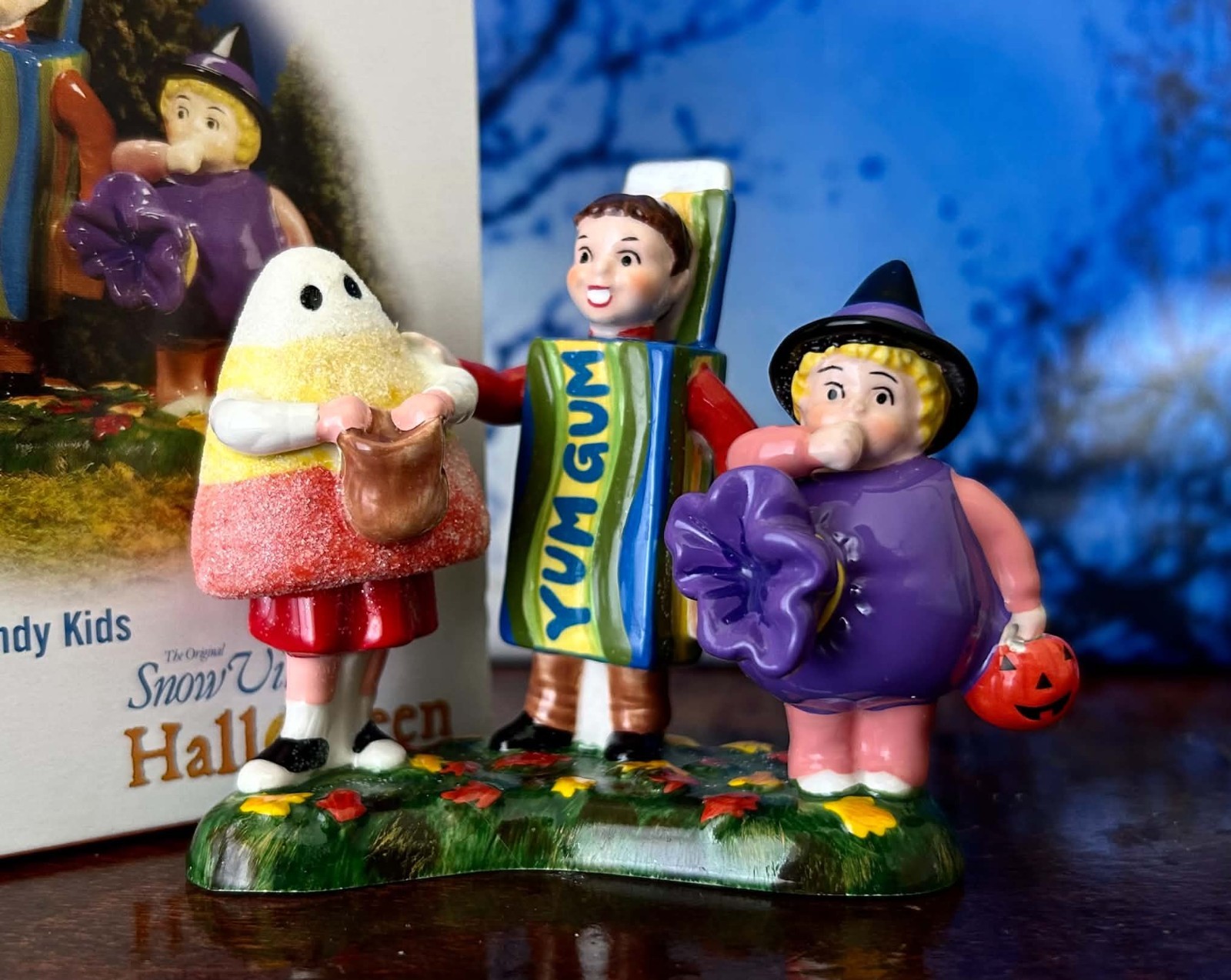 DEPT 56 Halloween CANDY KIDS Rare, Costumes, Trick-or-Treat, Snow Village