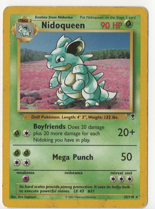 Nidoqueen Regular Rare 32/110 Legendary Collection Pokémon TCG MP Nidoqueen Regular Rare 32/110 Legendary Collection Pokémon TCG MP