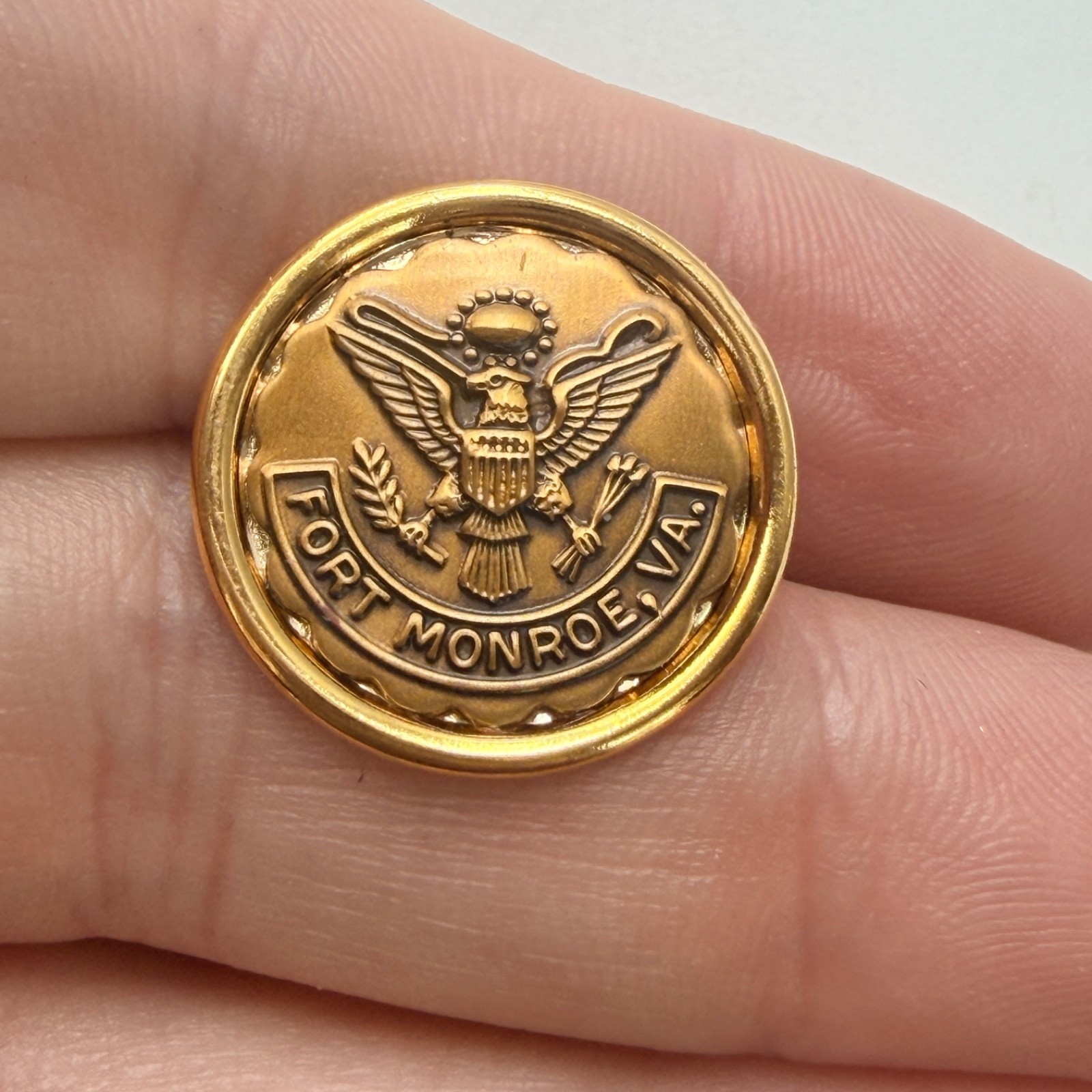 Fort Monroe Virginia Military Historic Fort Lapel Pin Souvenir Vintage Fort Monroe Virginia Military Historic Fort Lapel Pin Souvenir Vintage