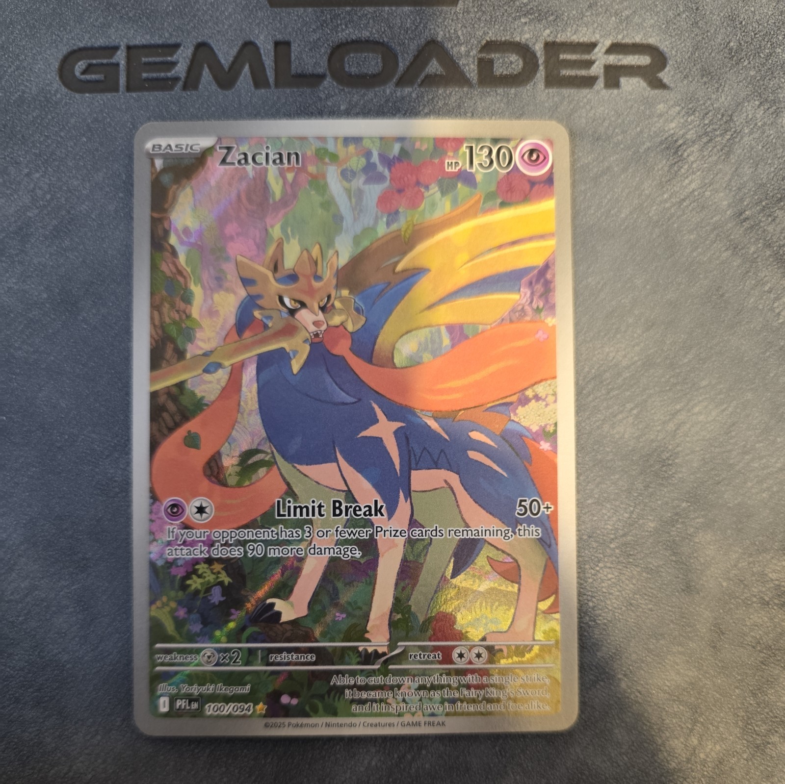 Pokemon Zacian Holo Illustration Rare ME02: Phantasmal Flames 100/094 NM